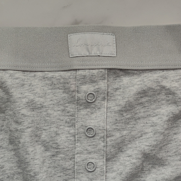 NWT PINK VICTORIA'S SECRET HIGH-WAIST BOYSHORT PANTY IN HEATHER STONE GRAY LARGE - Picture 3 of 5
